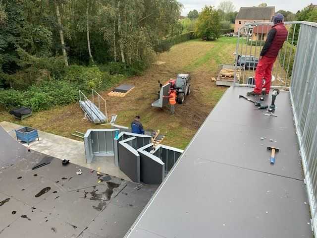Montage Half Pipe Belgien